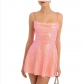 2025 new European and American spring and summer sleeveless dress with suspenders and butterfly sequins mini skirt princess style temperament