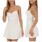 2025 new European and American spring and summer sleeveless dress with suspenders and butterfly sequins mini skirt princess style temperament
