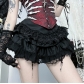 Dark cross lace pumpkin skirt pants 2025 new Gothic style slim hot girl shorts women