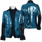 Ghosts band cosplay costume, Western-style Halloween party outfit, sequined stage performance clothing