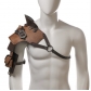 New medieval multi-layer leather one-shoulder Viking Renaissance cosplay leather armor shoulder armor prop waistcoat