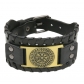 European and American hot selling medieval Viking pirate compass men's punk wide bracelet leather bracelet