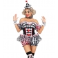 Halloween Women's Clown Costume, Role-play Outfit, Party Performance Wear, Versatile Clown Costume