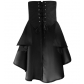 Hot sale Steampunk Renaissance Pirate Irregular Ruffle Lace-up Skirt