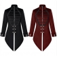 Medieval retro stand-up collar swallowtail coat, European and American gothic style top, Halloween vampire costume