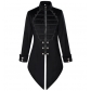 Medieval retro stand-up collar swallowtail coat, European and American gothic style top, Halloween vampire costume