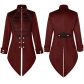 Medieval retro stand-up collar swallowtail coat, European and American gothic style top, Halloween vampire costume