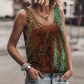 Summer New European and American Cross-border Women's Fashionable and Unique Street Style Sequined Top Round Neck Sleeveless Loose Party Vest