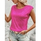 New European and American style spring/summer loose-fitting casual fashion party round neck sleeveless top women's sequined T-shirt