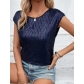 New European and American style spring/summer loose-fitting casual fashion party round neck sleeveless top women's sequined T-shirt