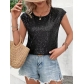 New European and American style spring/summer loose-fitting casual fashion party round neck sleeveless top women's sequined T-shirt