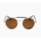 New European and American trendy sunglasses with UV protection and retro round frames