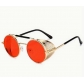New European and American trendy sunglasses with UV protection and retro round frames