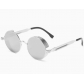 Hot-selling steampunk metal sunglasses, retro metal frame sunglasses, round thick frame, spring temples.