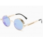 Hot-selling steampunk metal sunglasses, retro metal frame sunglasses, round thick frame, spring temples.