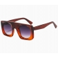 2026 New Large Frame Square Sunglasses, European and American Style, Simple Flat Top, Concave Round Lens, Fashionable Sunglasses