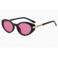Snakehead cat-eye sunglasses for women, high-end 2026 new European and American fashion brand oval frame retro men's sunglasses