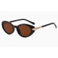 Snakehead cat-eye sunglasses for women, high-end 2026 new European and American fashion brand oval frame retro men's sunglasses