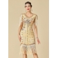 Sequined short-sleeved evening dress, 1920s vintage Gatsby ball dress, tassel plus size dress