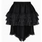 2026 New Gothic Women's Dark Lace Irregular Short Skirt, Victorian Retro Punk Subculture Short Skirt