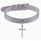 Hip-hop punk exquisite cross choker collar chain retro cross pendant necklace leather choker