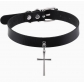 Hip-hop punk exquisite cross choker collar chain retro cross pendant necklace leather choker