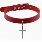 Hip-hop punk exquisite cross choker collar chain retro cross pendant necklace leather choker