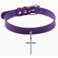 Hip-hop punk exquisite cross choker collar chain retro cross pendant necklace leather choker
