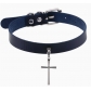 Hip-hop punk exquisite cross choker collar chain retro cross pendant necklace leather choker