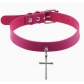 Hip-hop punk exquisite cross choker collar chain retro cross pendant necklace leather choker