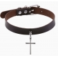 Hip-hop punk exquisite cross choker collar chain retro cross pendant necklace leather choker