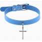 Hip-hop punk exquisite cross choker collar chain retro cross pendant necklace leather choker