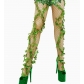 Green Tinker Bell Adult Women's Dress Tree Spirit Forest Party Fairy Flower Fairy Ivy Stockings