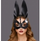 Punk Leather Bunny Mask for Proms, Halloween Carnivals, Animal Costumes and Props