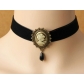 Vintage velvet choker necklace, women's collarbone necklace, beauty headdress chain jewelry