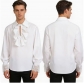 Halloween European and American court style retro stand-up collar shirt knight stage performance party costume