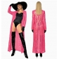 European and American style mesh sequined see-through long-sleeved cardigan, plus size women's pajamas/party performance costume