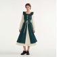 German traditional beer festival attire, Renaissance retro long-sleeved fitted waist dress, carnival dress.