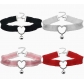 European and American sexy lace bell heart necklace, fresh and sweet choker for women.