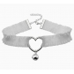 European and American sexy lace bell heart necklace, fresh and sweet choker for women.
