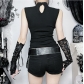 Dark-themed coffin-patterned fishnet top, 2026 new gothic style slim-fit sexy hot girl versatile vest.
