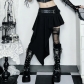 Dark-themed irregular midi skirt, 2026 new gothic style high-waisted slim fit niche sexy short skirt for women.