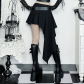 Dark-themed irregular midi skirt, 2026 new gothic style high-waisted slim fit niche sexy short skirt for women.