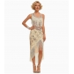 1920s Gatsby sequined tassel dress, European and American retro Latin dance performance costume, ballroom party dress.