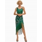1920s Gatsby sequined tassel dress, European and American retro Latin dance performance costume, ballroom party dress.