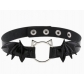 New bat wing cat head necklace/choker, unique punk-style creative snap-button leather necklace/neckband/collarbone choker