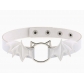 New bat wing cat head necklace/choker, unique punk-style creative snap-button leather necklace/neckband/collarbone choker
