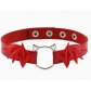 New bat wing cat head necklace/choker, unique punk-style creative snap-button leather necklace/neckband/collarbone choker