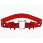 Hollowed-out cat head garter belt with unique bat wings, PU leather, high elasticity, thigh and ankle loops.