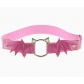 Hollowed-out cat head garter belt with unique bat wings, PU leather, high elasticity, thigh and ankle loops.